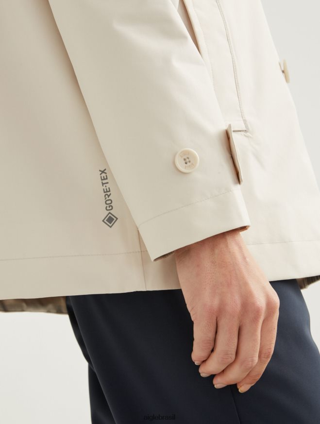 Aigle roupas trench coat curto gore-tex inspi zibelina eu mulheres RX2B88472