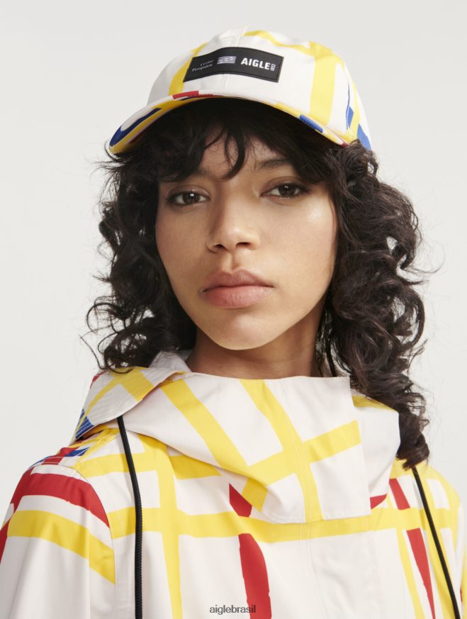 Aigle x Centre Pompidou roupas rabo de peixe com capuz curto mtd Mondrian mulheres RX2B88503