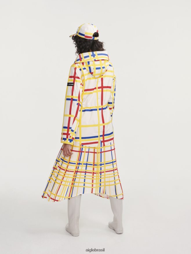 Aigle x Centre Pompidou roupas rabo de peixe com capuz curto mtd Mondrian mulheres RX2B88503