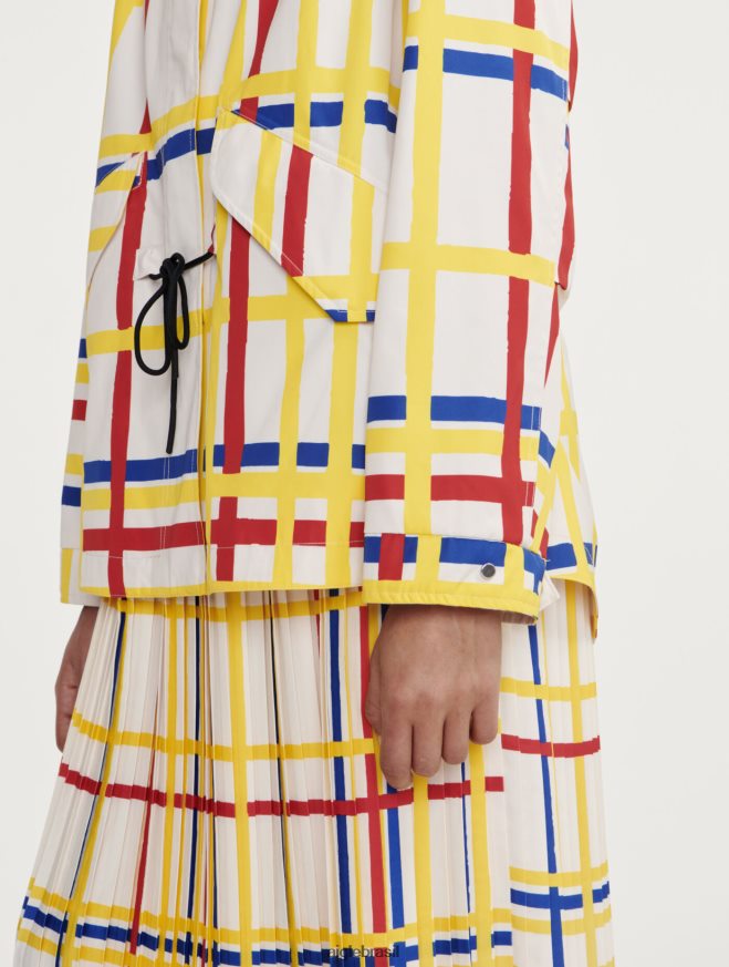 Aigle x Centre Pompidou roupas rabo de peixe com capuz curto mtd Mondrian mulheres RX2B88503