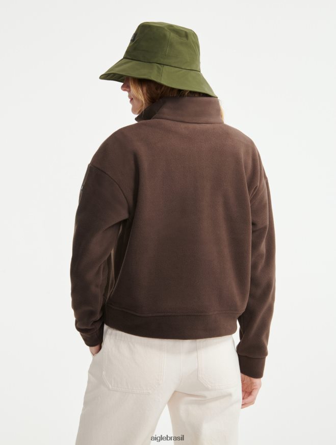 Aigle roupas lã com zíper cacau mulheres RX2B88585