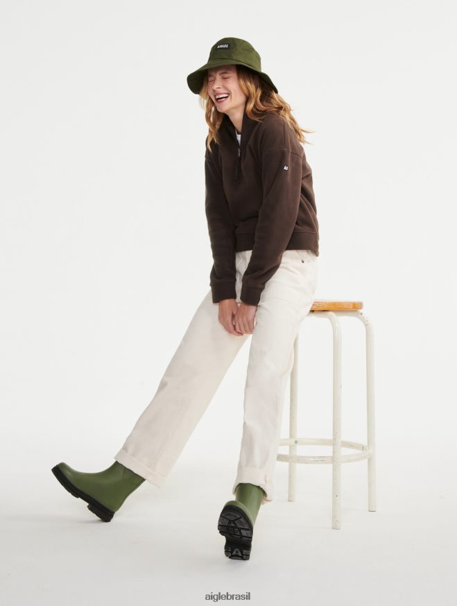 Aigle roupas lã com zíper cacau mulheres RX2B88585