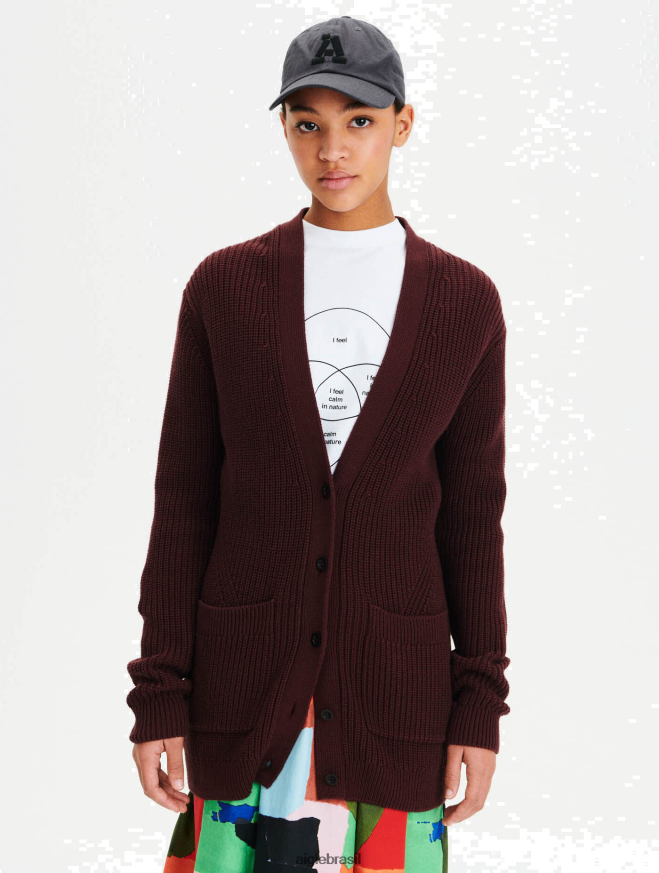 Aigle roupas cardigã de algodão orgânico doce de açúcar mulheres RX2B88619