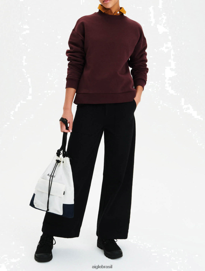 Aigle roupas moletom com gola redonda com design ecológico doce de açúcar mulheres RX2B88662