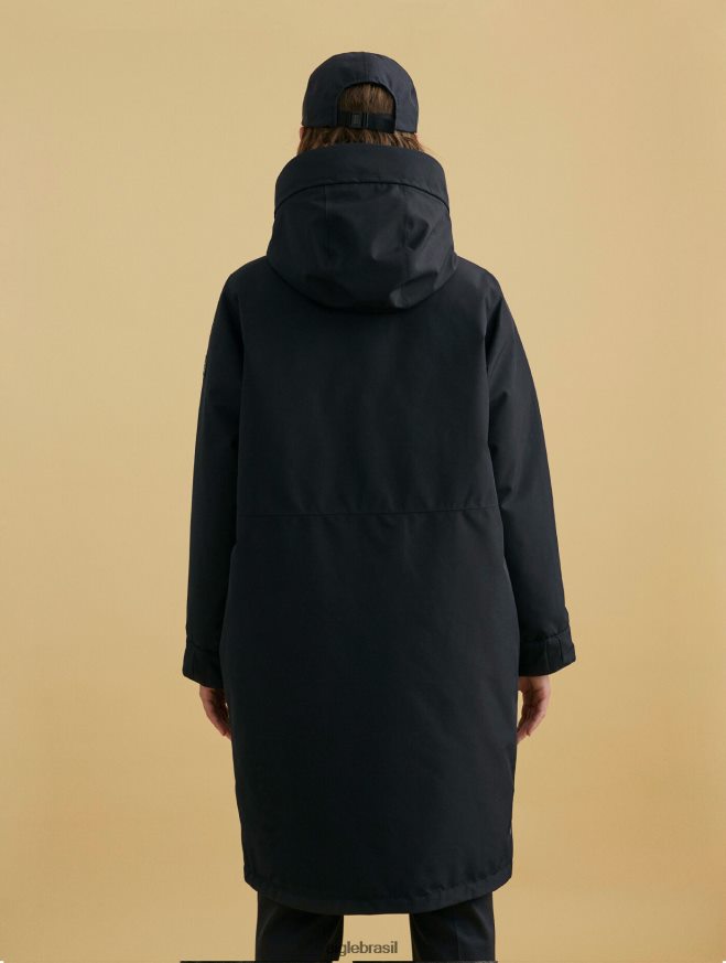 Aigle roupas parka gore-tex bem quentinha preto mulheres RX2B88675