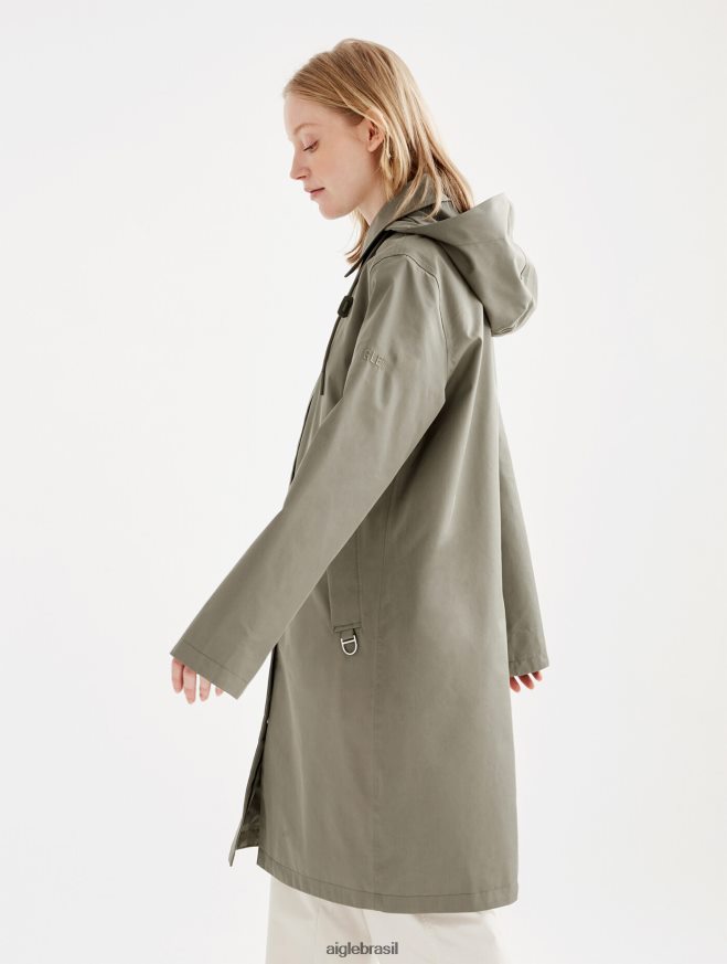 Aigle roupas parka longa com capuz mtd taillis mulheres RX2B88495