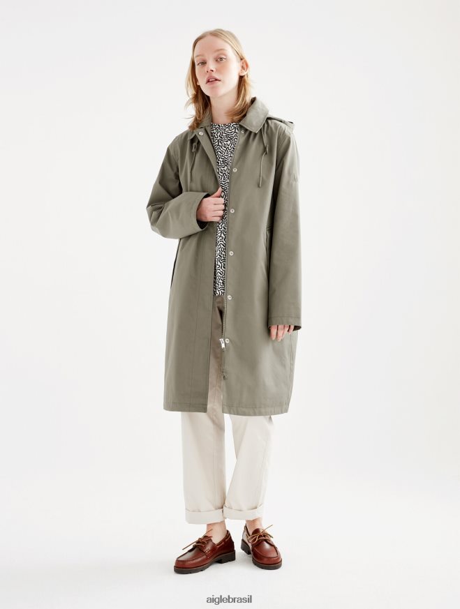 Aigle roupas parka longa com capuz mtd taillis mulheres RX2B88495