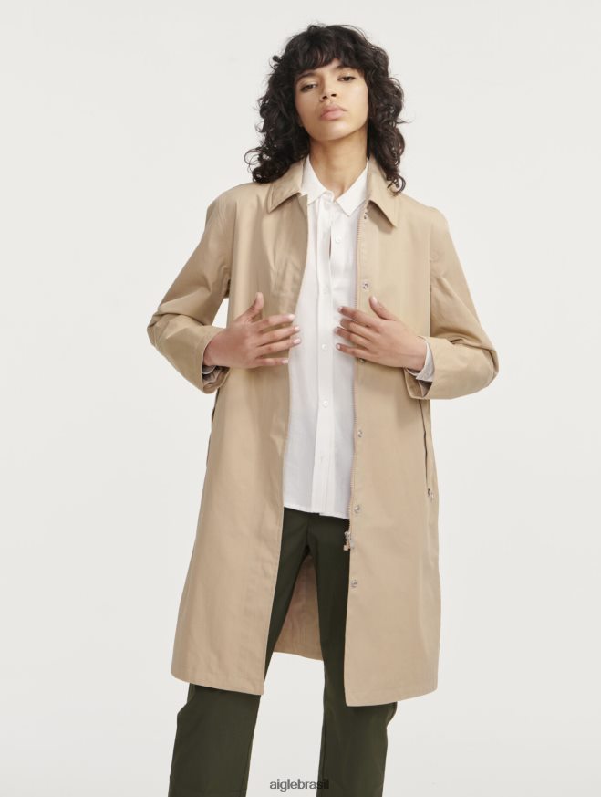 Aigle roupas parka longa com capuz mtd vime mulheres RX2B88462