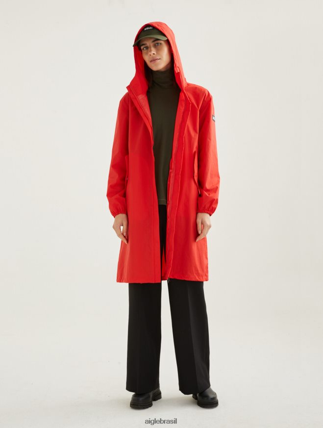 Aigle roupas parka mtd com capuz longo papoula mulheres RX2B88502