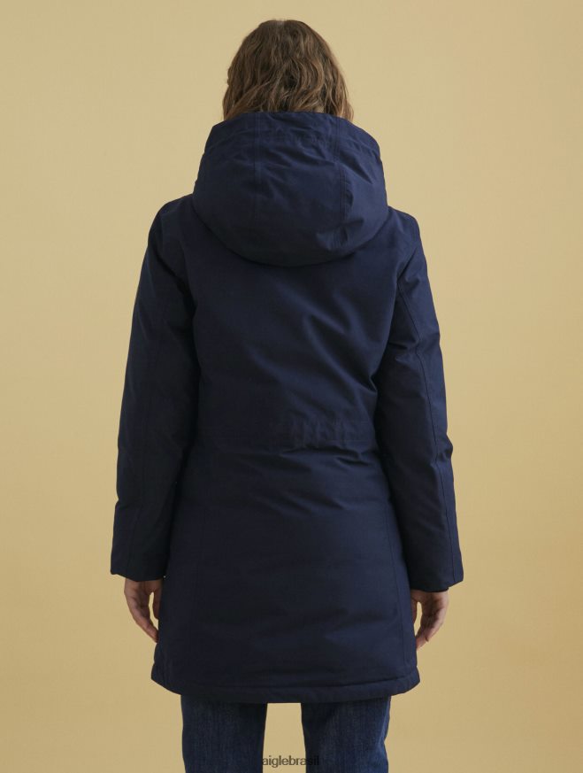 Aigle roupas parka muito quente e gore-tex marinho mulheres RX2B88714