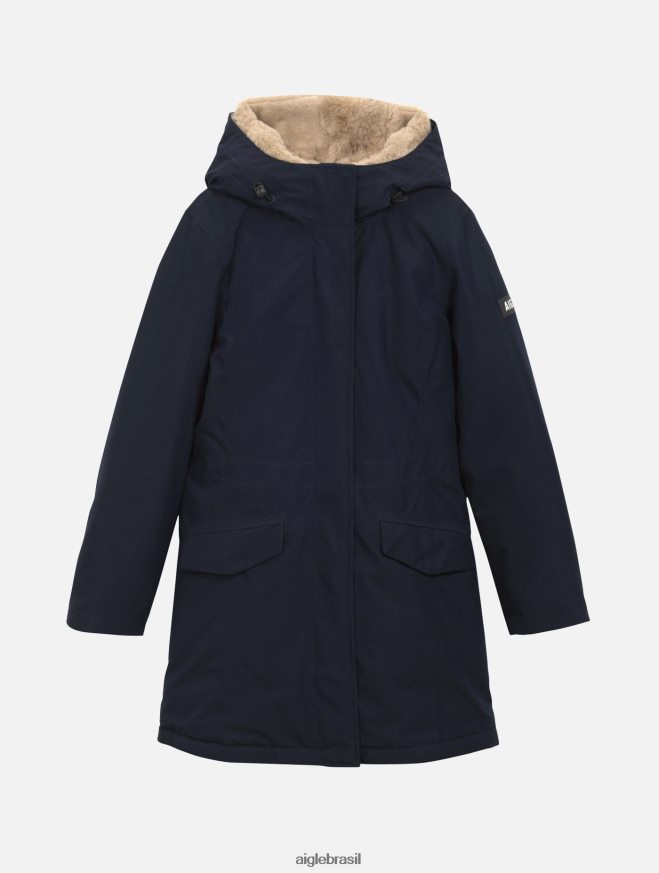 Aigle roupas parka muito quente e gore-tex marinho mulheres RX2B88714
