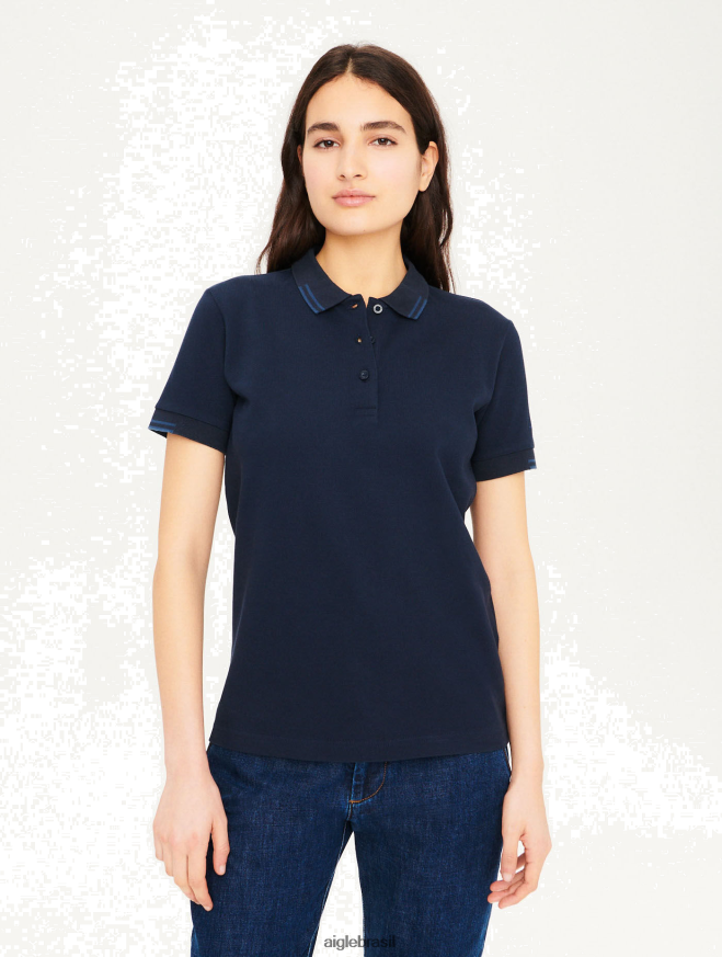 Aigle roupas camisa pólo de algodão orgânico Império mulheres RX2B88617