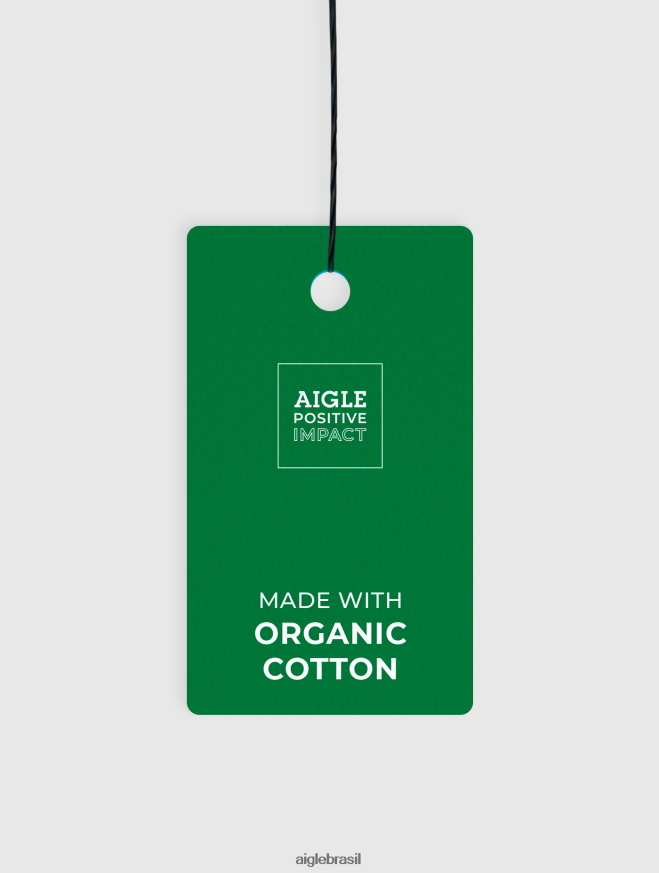 Aigle roupas camisa pólo de algodão orgânico branco mulheres RX2B88624