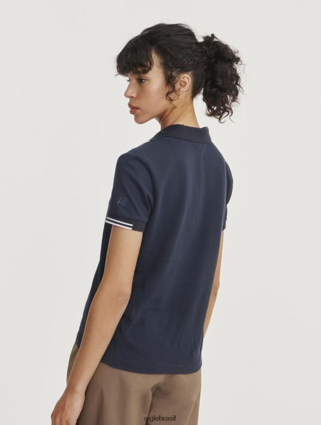 Aigle roupas camisa pólo piqué manga curta Império mulheres RX2B88468