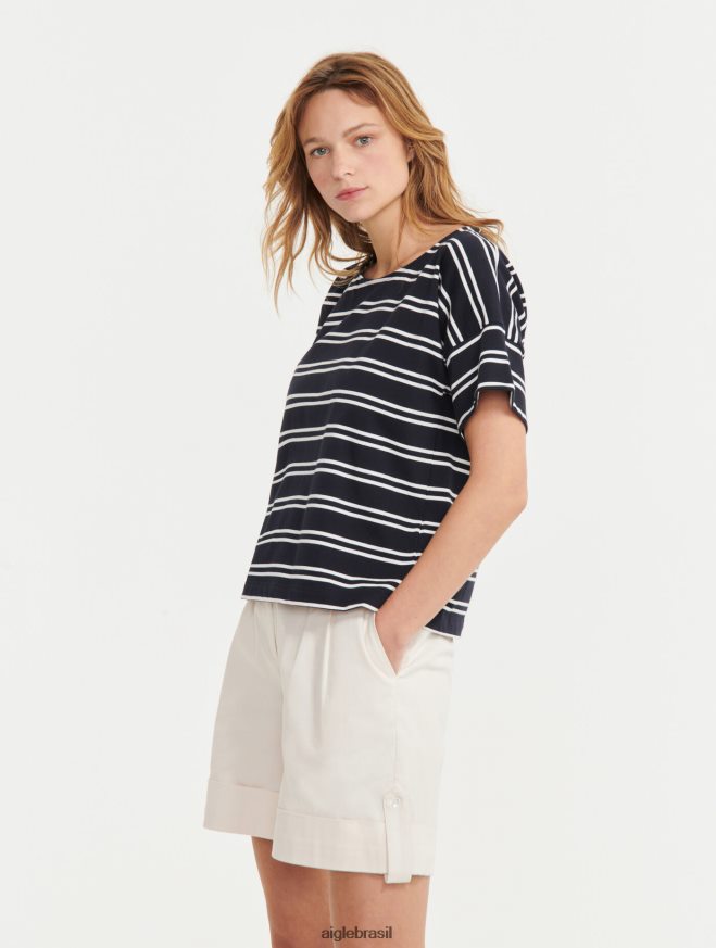 Aigle roupas camiseta de marinheiro feita na França império st mulheres RX2B88530