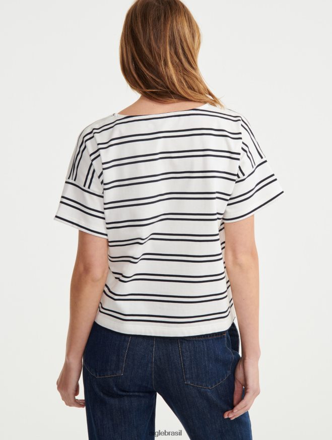 Aigle roupas camiseta de marinheiro feita na França lait st mulheres RX2B88540