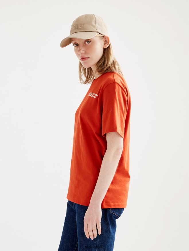 Aigle roupas camiseta gola redonda em algodão orgânico goji mulheres RX2B88546