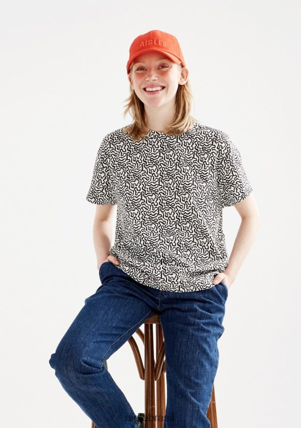 Aigle roupas camiseta manga curta toda lait pr mulheres RX2B88563