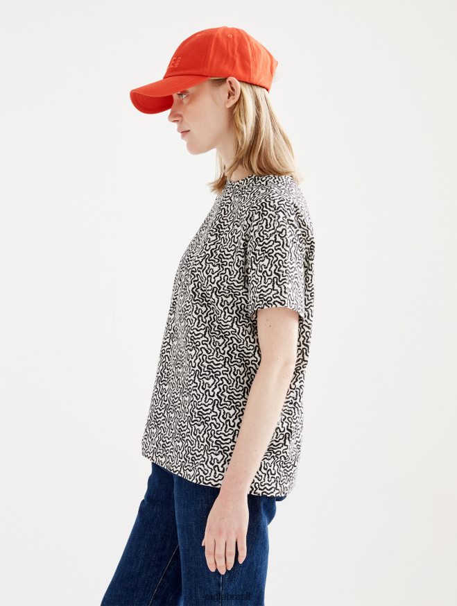 Aigle roupas camiseta manga curta toda lait pr mulheres RX2B88563