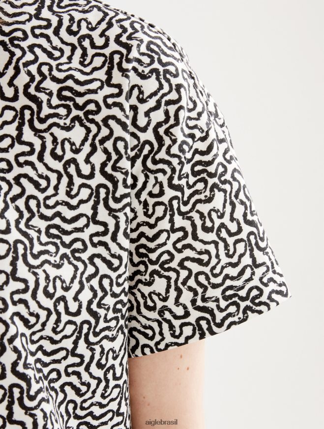 Aigle roupas camiseta manga curta toda lait pr mulheres RX2B88563