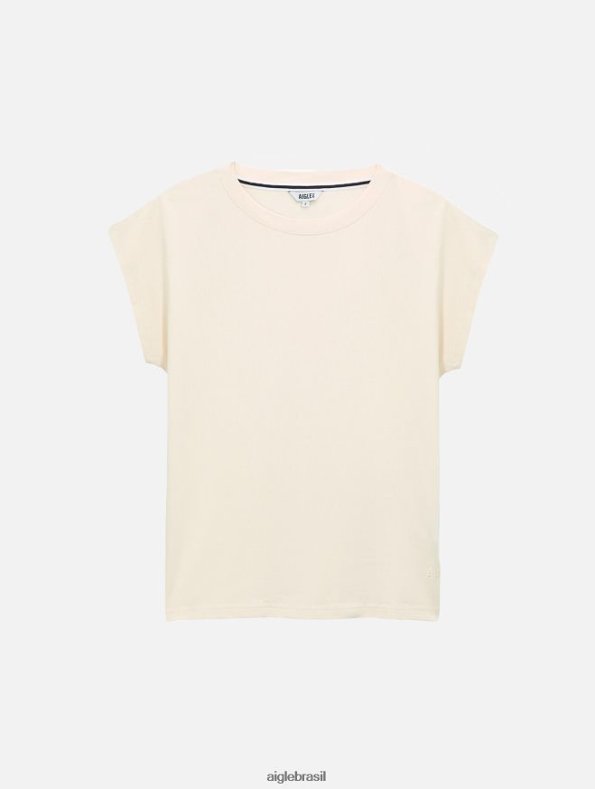 Aigle roupas camiseta ombro a ombro leite mulheres RX2B88450