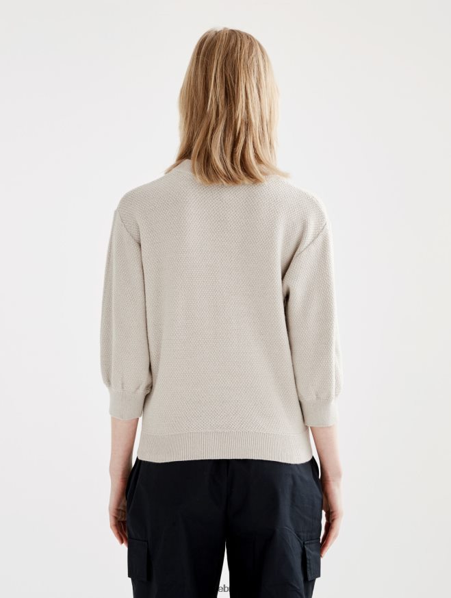 Aigle roupas suéter de manga curta com malha decorativa zibelina mulheres RX2B88458