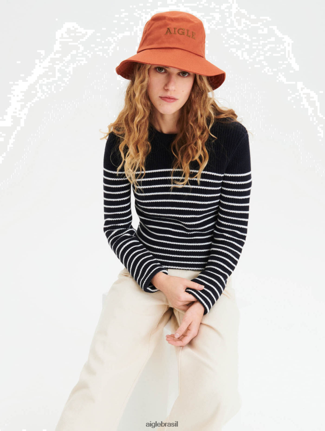 Aigle roupas suéter de marinheiro em algodão orgânico império st mulheres RX2B88660