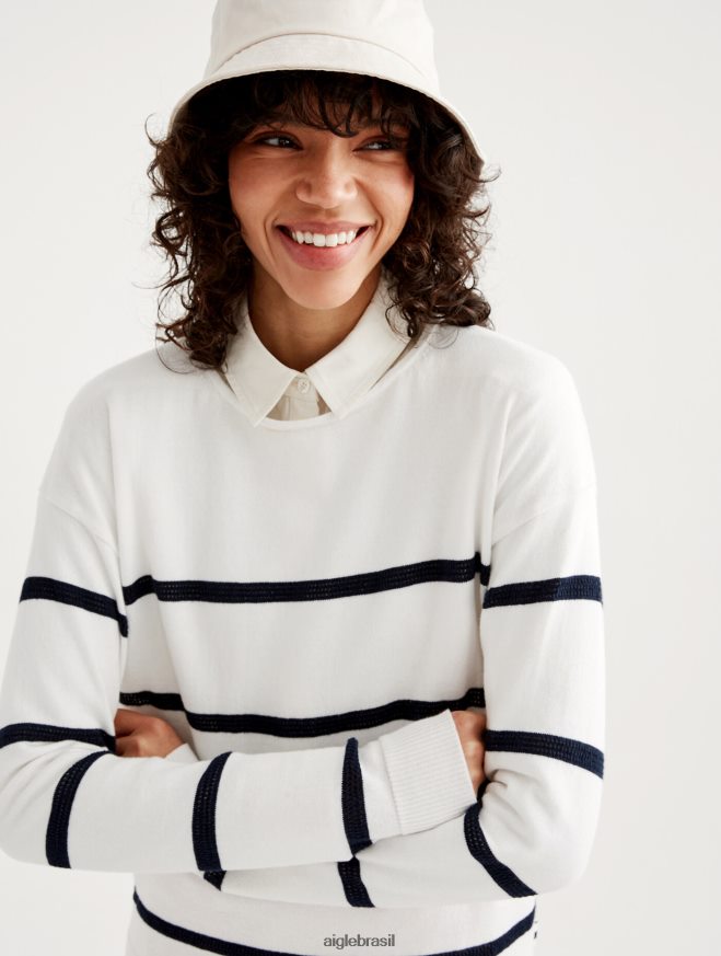 Aigle roupas suéter de marinheiro fabricado na França lait st mulheres RX2B88537