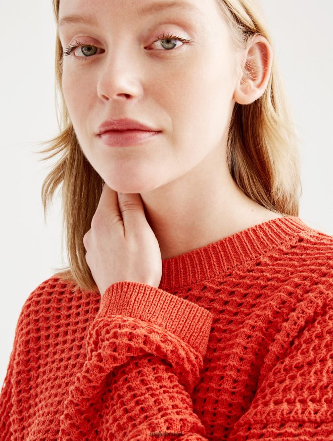 Aigle roupas suéter decorativo de malha de manga comprida Harissa mulheres RX2B88529