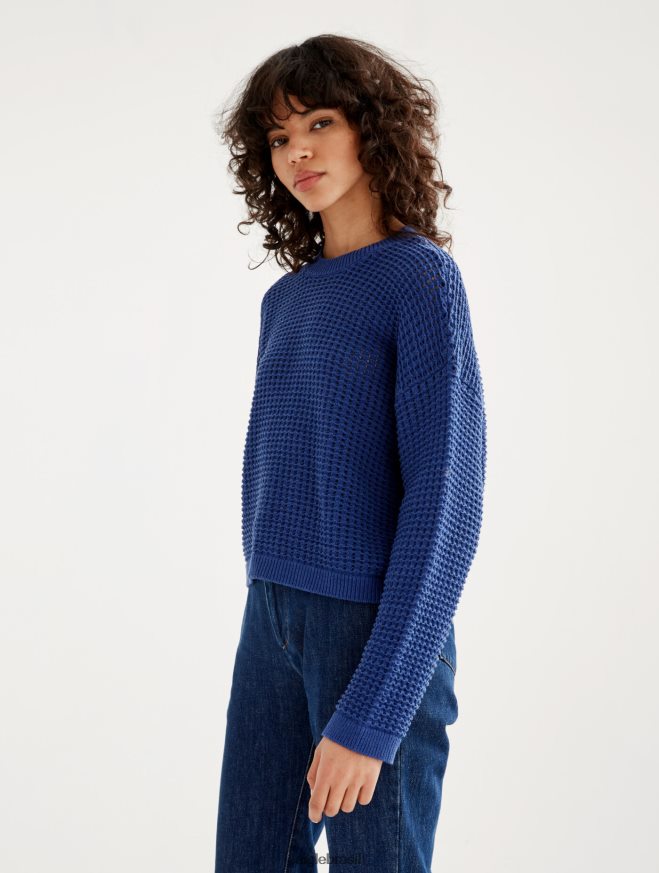 Aigle roupas suéter decorativo de malha de manga comprida encrebleu mulheres RX2B88541