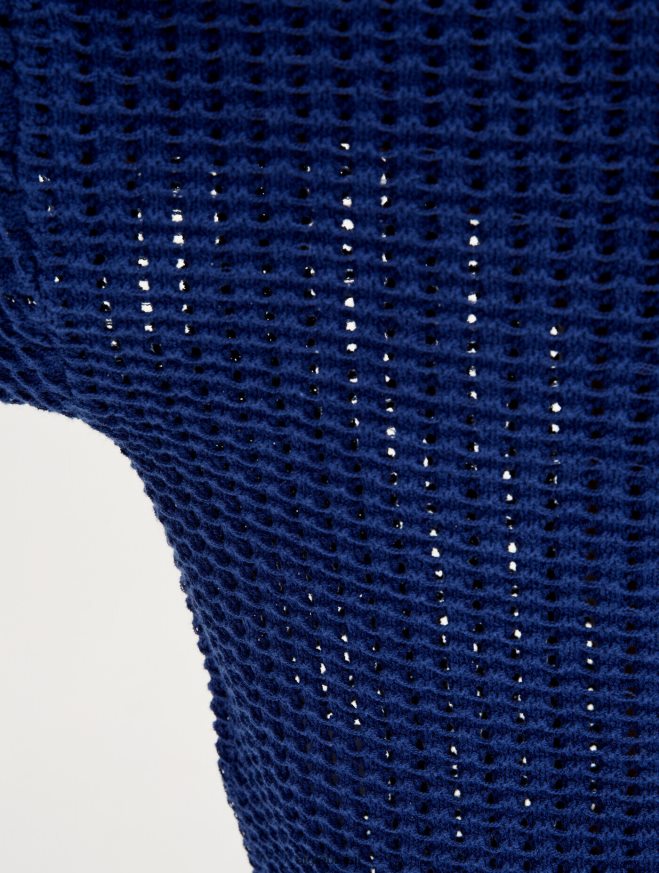 Aigle roupas suéter decorativo de malha de manga comprida encrebleu mulheres RX2B88541