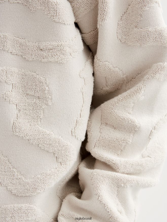 Aigle roupas suéter gola redonda com jacquard vermiculado zibelina mulheres RX2B88542