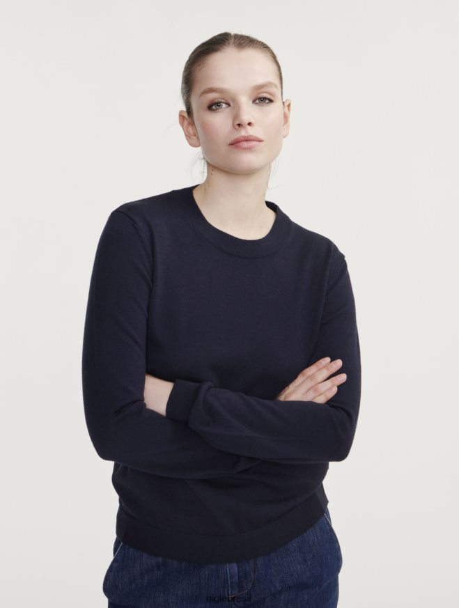 Aigle roupas suéter gola redonda em lã merino Império mulheres RX2B88593