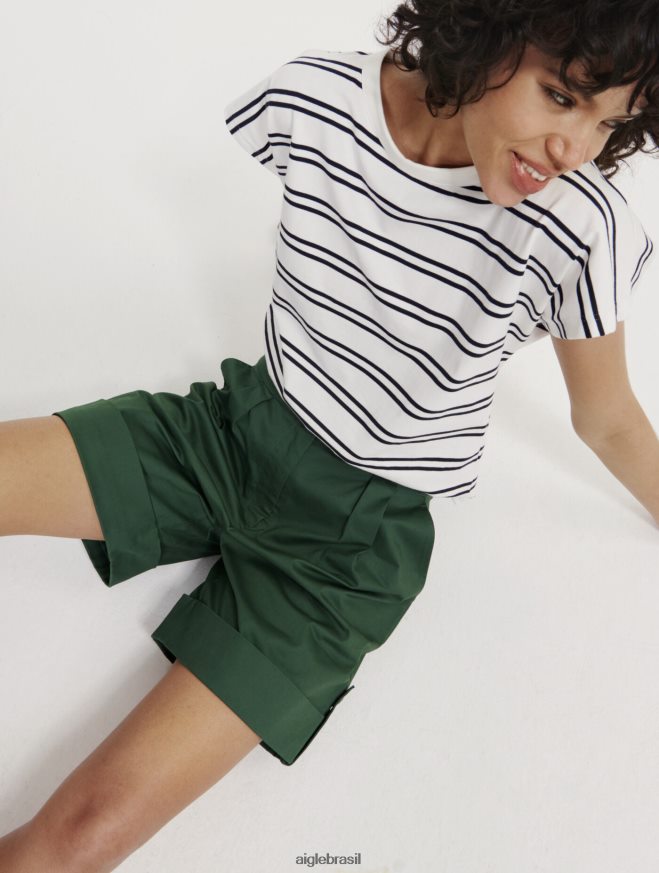 Aigle roupas shorts com punhos largos botânico mulheres RX2B88448