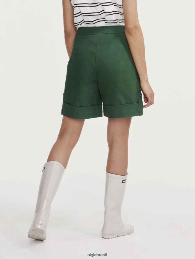 Aigle roupas shorts com punhos largos botânico mulheres RX2B88448