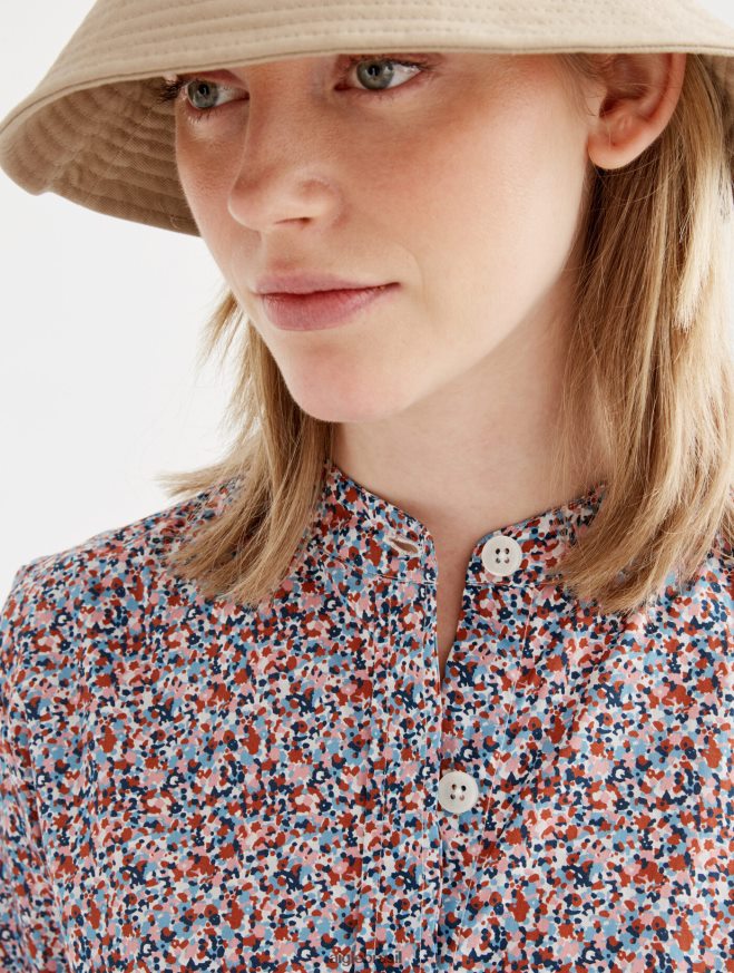 Aigle roupas o clássico vestido camisa liberty londres avelã pr mulheres RX2B88556