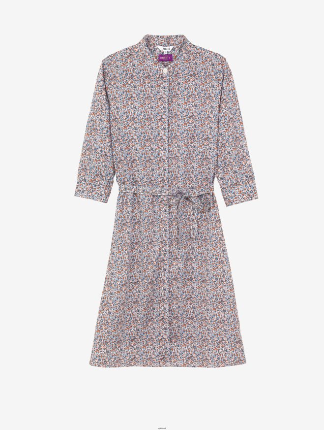 Aigle roupas o clássico vestido camisa liberty londres avelã pr mulheres RX2B88556