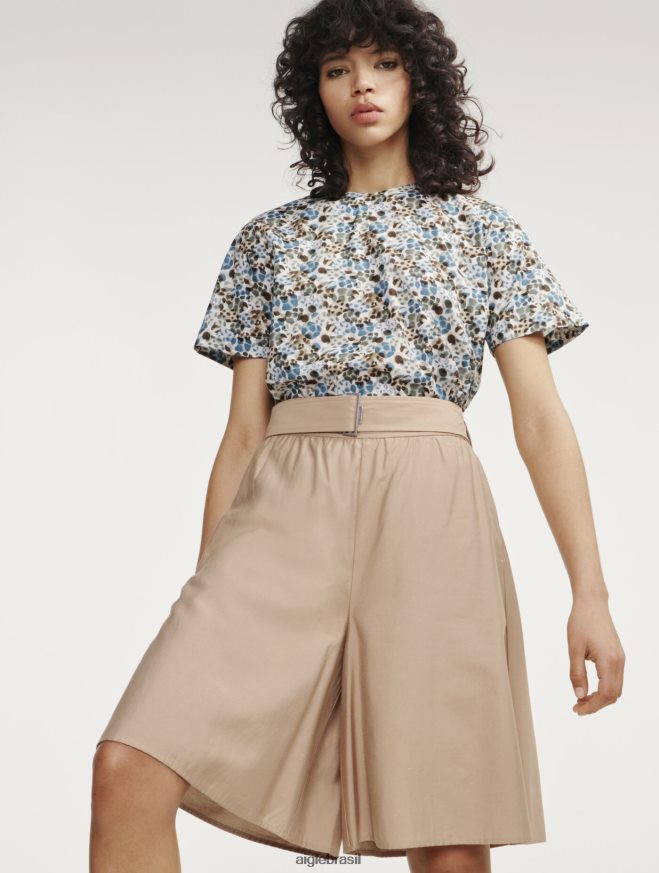 Aigle roupas saia culote folgada vime mulheres RX2B88531