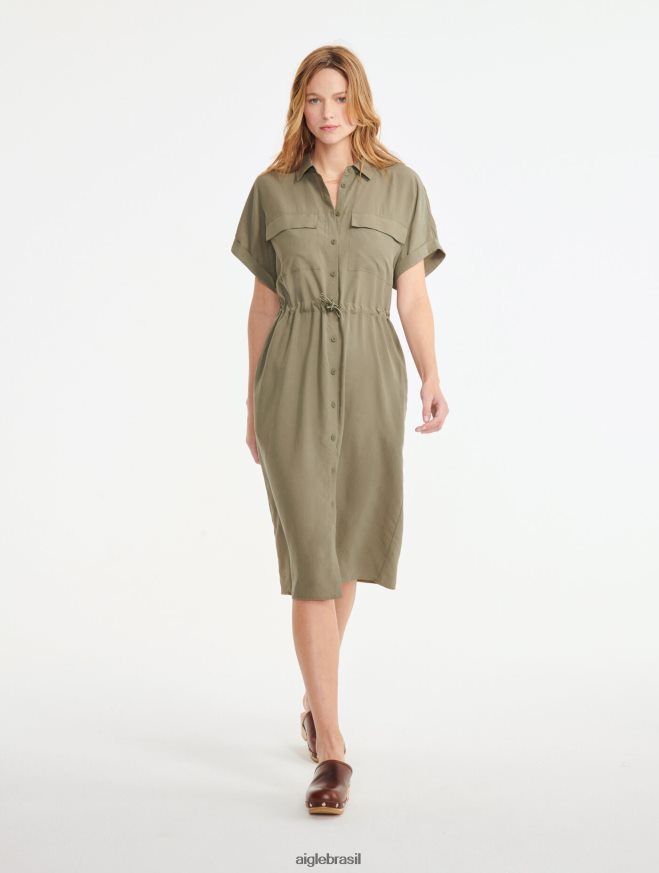 Aigle roupas vestido de camisa de manga curta taillis mulheres RX2B88694