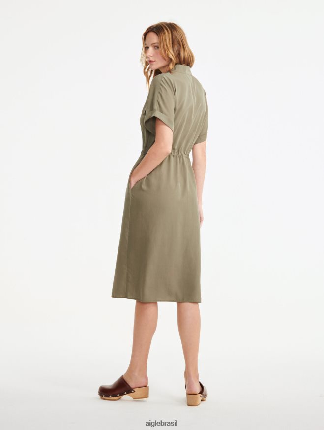 Aigle roupas vestido de camisa de manga curta taillis mulheres RX2B88694