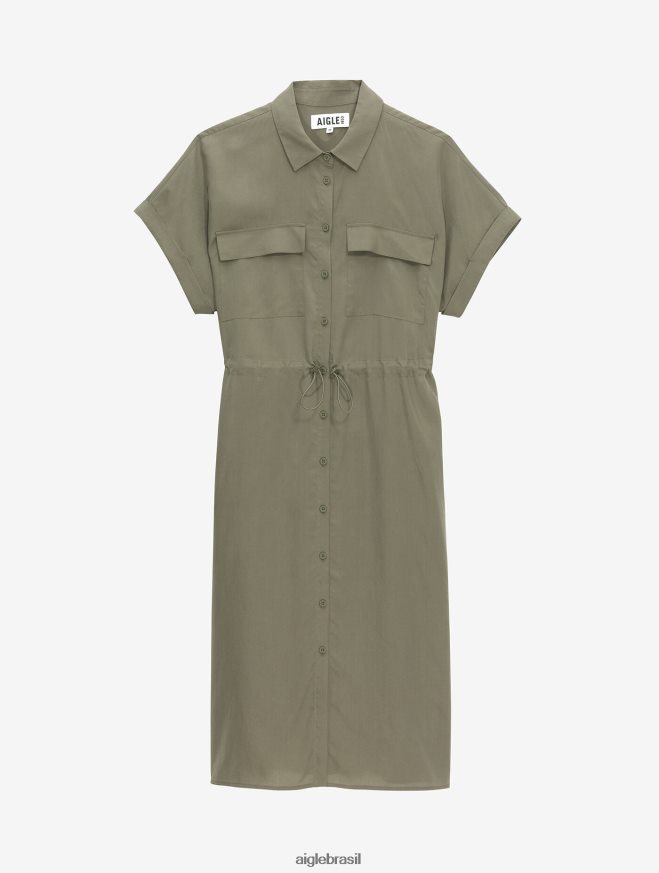 Aigle roupas vestido de camisa de manga curta taillis mulheres RX2B88694