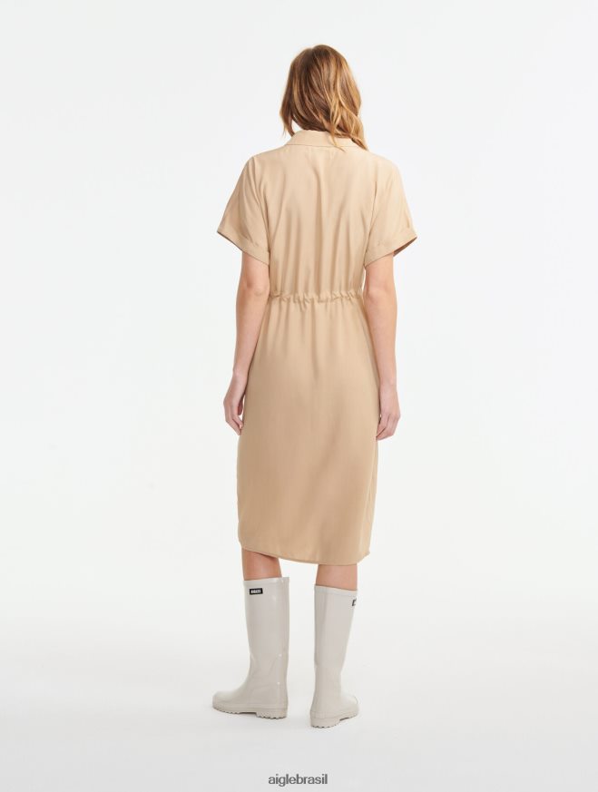 Aigle roupas vestido de camisa de manga curta vime mulheres RX2B88687