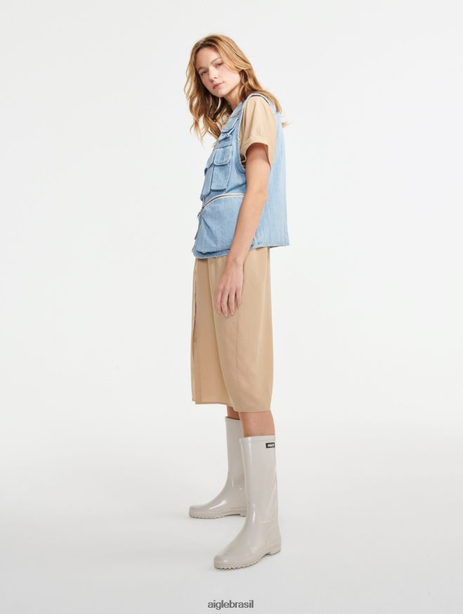 Aigle roupas vestido de camisa de manga curta vime mulheres RX2B88687