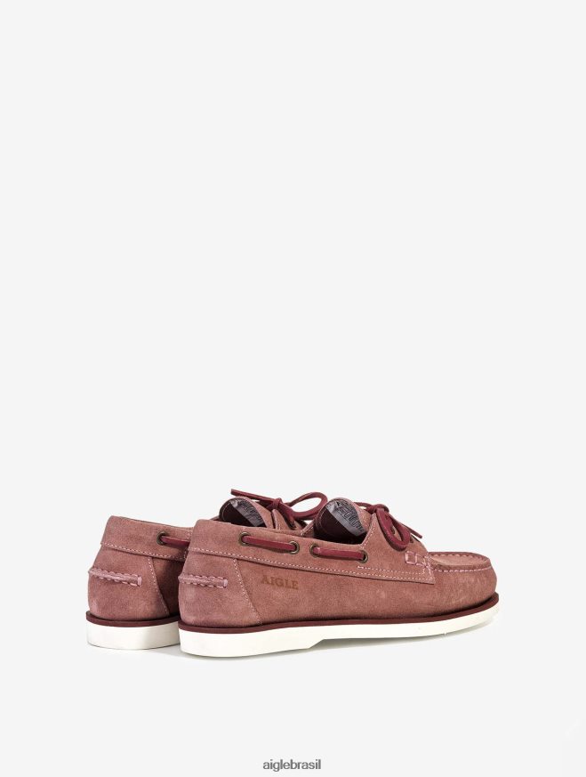 Aigle sapato mocassim clássico em couro nobuck pau-rosa escuro mulheres RX2B88647