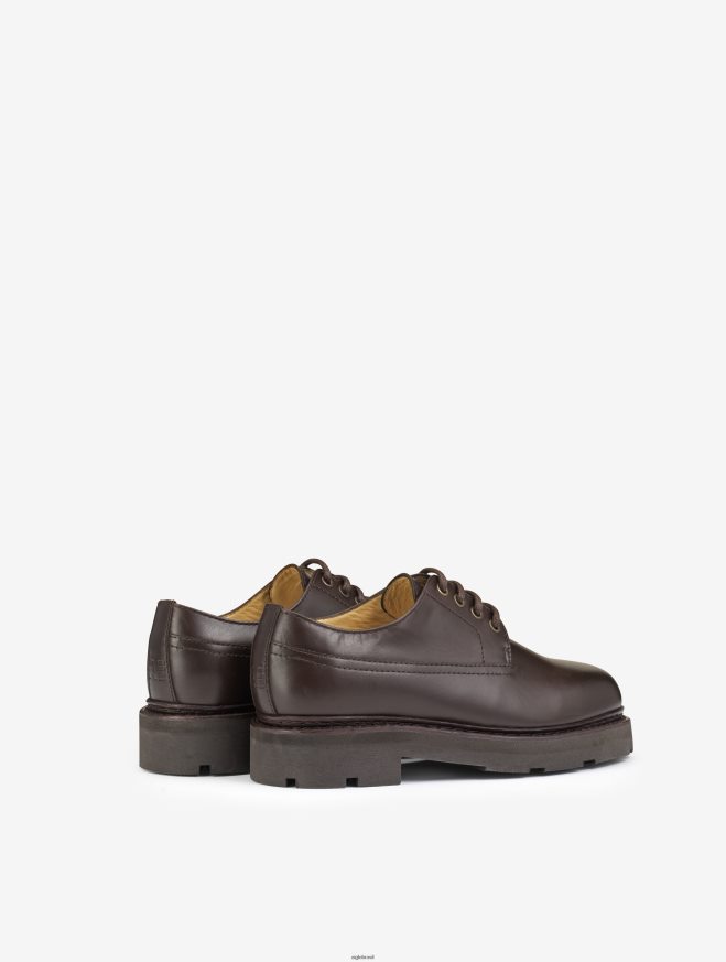 Aigle sapato o sapato derby de couro com costura norueguesa bourbon mulheres RX2B88552