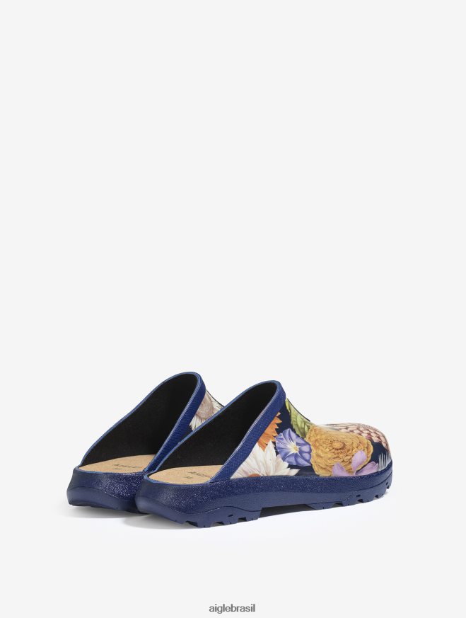 Aigle sapato versão impressa do tamanco autêntico kew multibloom mulheres RX2B88611