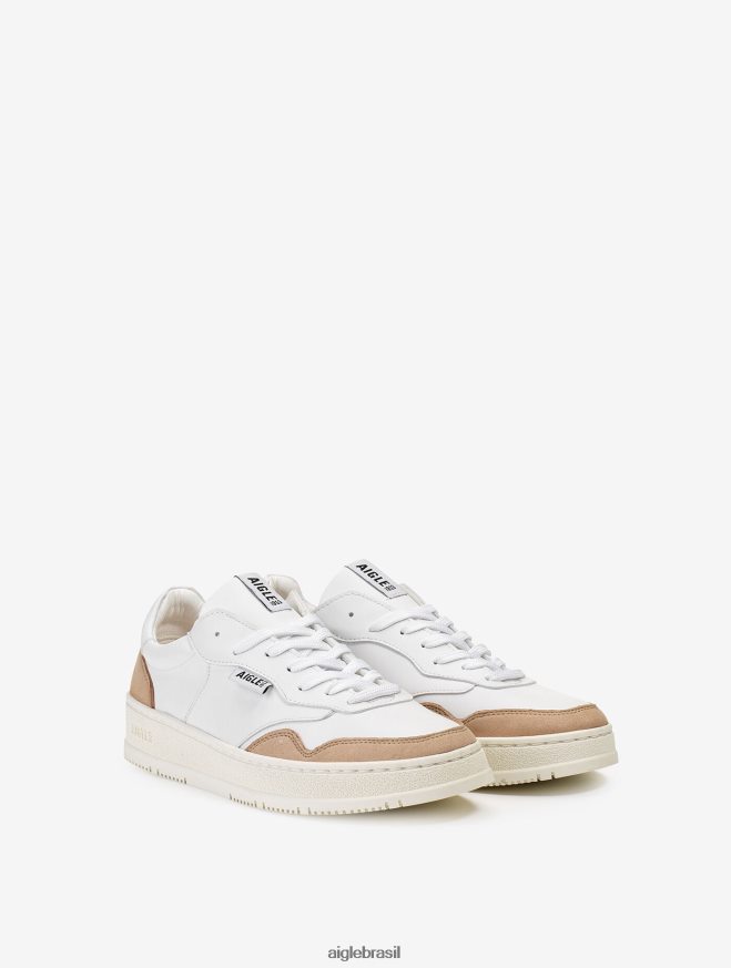 Aigle sapato o tênis de couro sustentável rosa enevoada mulheres RX2B88557