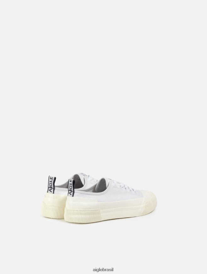 Aigle sapato o tênis ecológico de lona e borracha branco mulheres RX2B88638