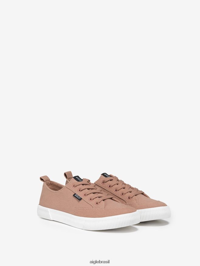 Aigle sapato tênis de lona rosa enevoada mulheres RX2B88658